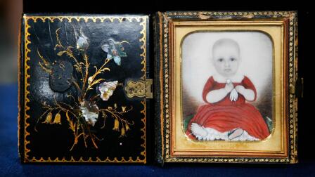 Appraisal: Miniature Folk Portrait, ca. 1830