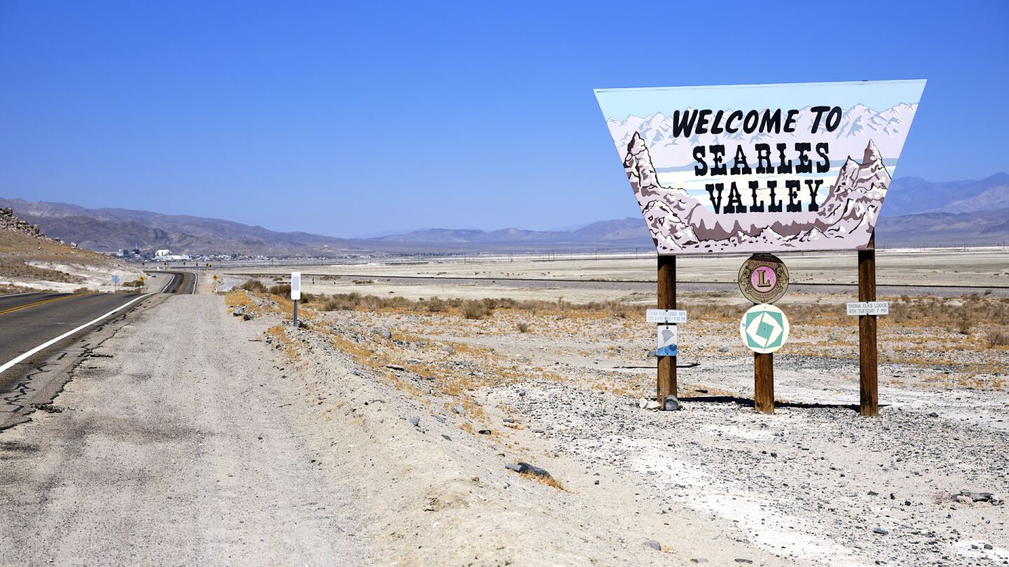 Searles Valley welcome sign. | Osceola Refetoff