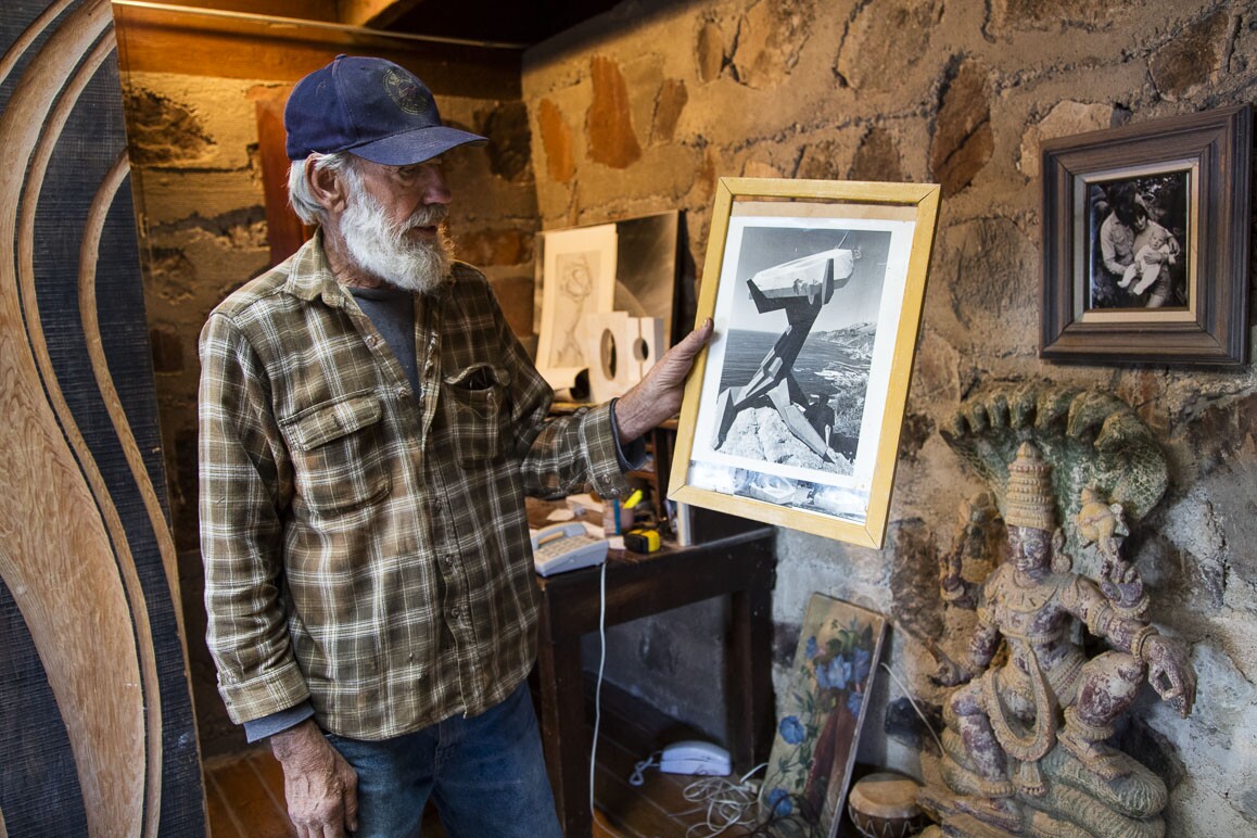 Hal Newell in his Darwin home