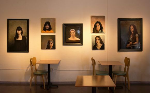 A sampling of David Settino Scott's portraits featured in the exhibition "Women" at the Steynberg Gallery in San Luis Obispo. | Photo: Chris Daly.