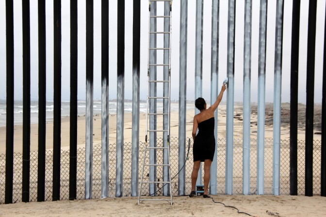 Ana Teresa Fernandez, "Erasing the Border," 2012