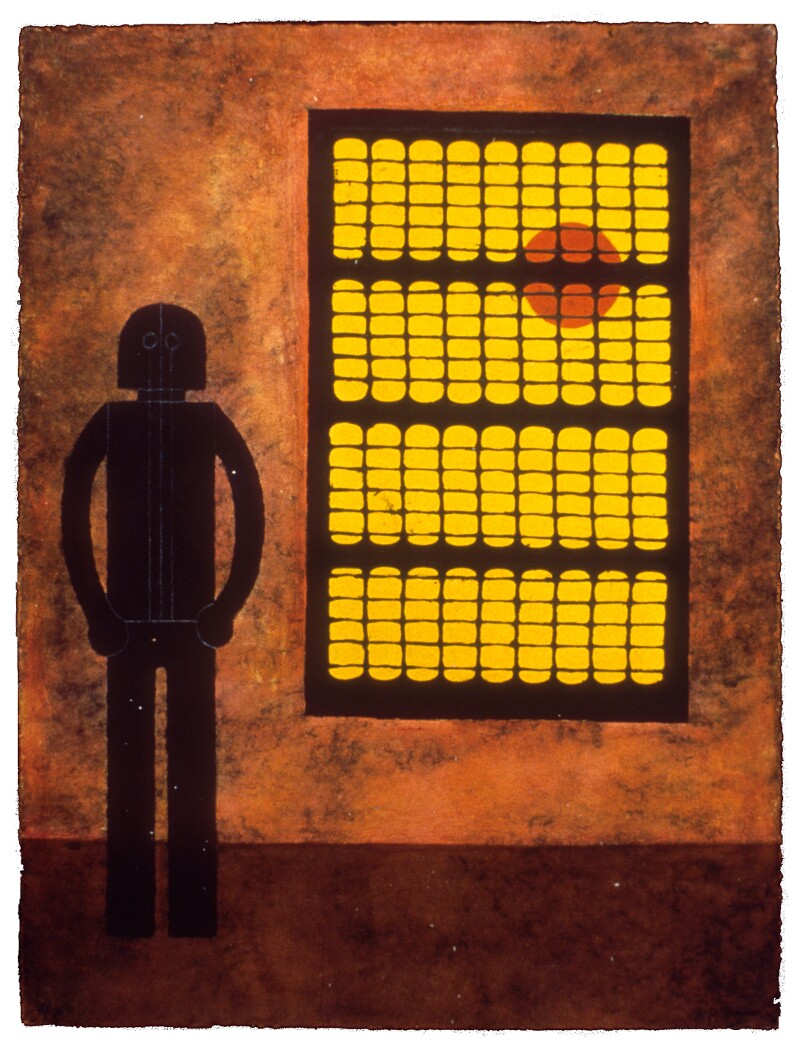 Rufino Tamayo, "Hombre en la Ventana," 1980