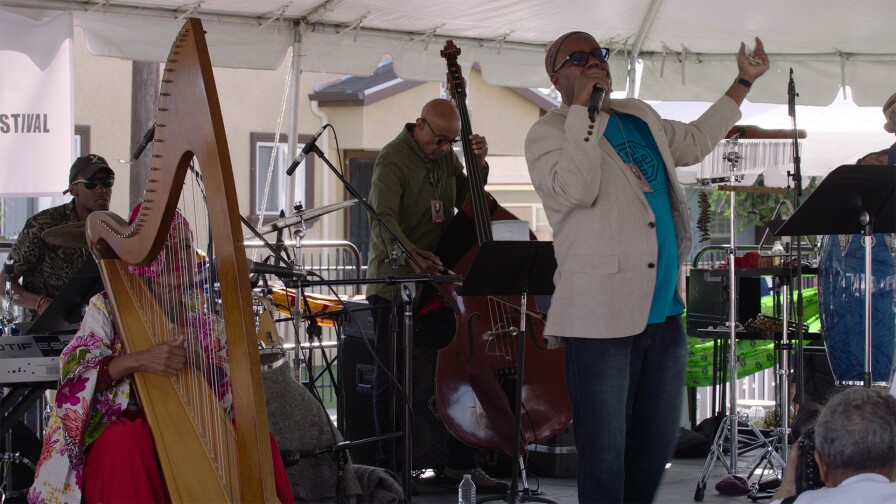 Dwight Trible performing at the Watts Towers Festivals | Still from "Southland Sessions" Watts Towers Festivals sls ep11