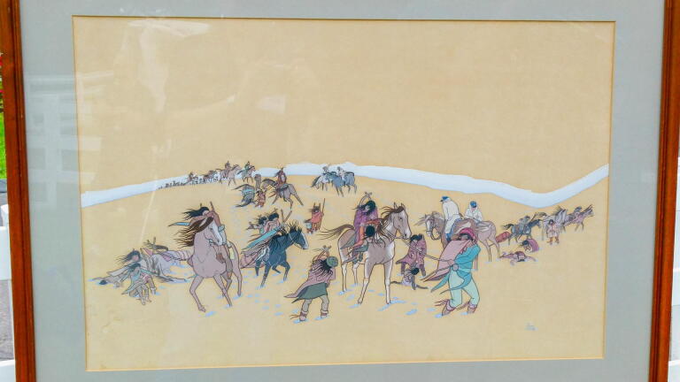 Appraisal: 1963 Jerome Tiger "Trail of Tears" Paintings