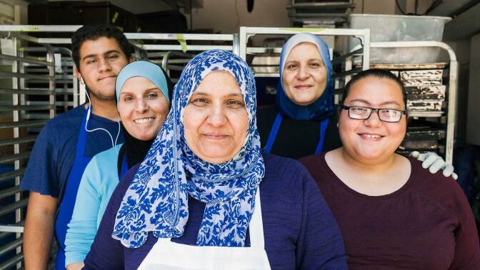 Lamees Dahbour and her family in La Cocina | Jim Sullivan