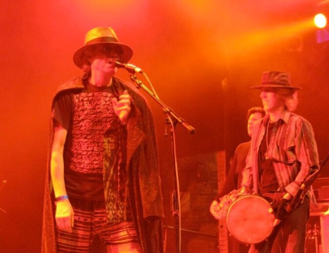 Ruben with his band Thee Eastside Luvers and guest John Densmore of The Doors opening for Los Lobos, House of Blues, 2010 | Vincente Mercado