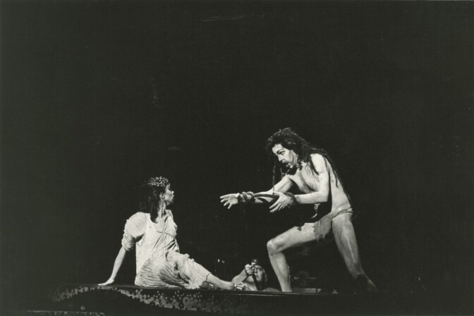 Maria Ewing as Salome and Michael Devlin as Jochanaan in LA Opera's 1986 production of "Salome" | Frederic Ohringer