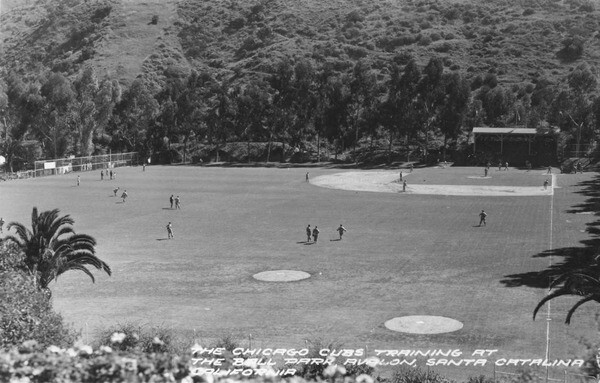 Between 1922 and 1951, with the exception of three years during World War II, the Chicago Cubs called Catalina Island their spring training home. Courtesy of the Frasher Foto Postcard Collection, Pomona Public Library.
