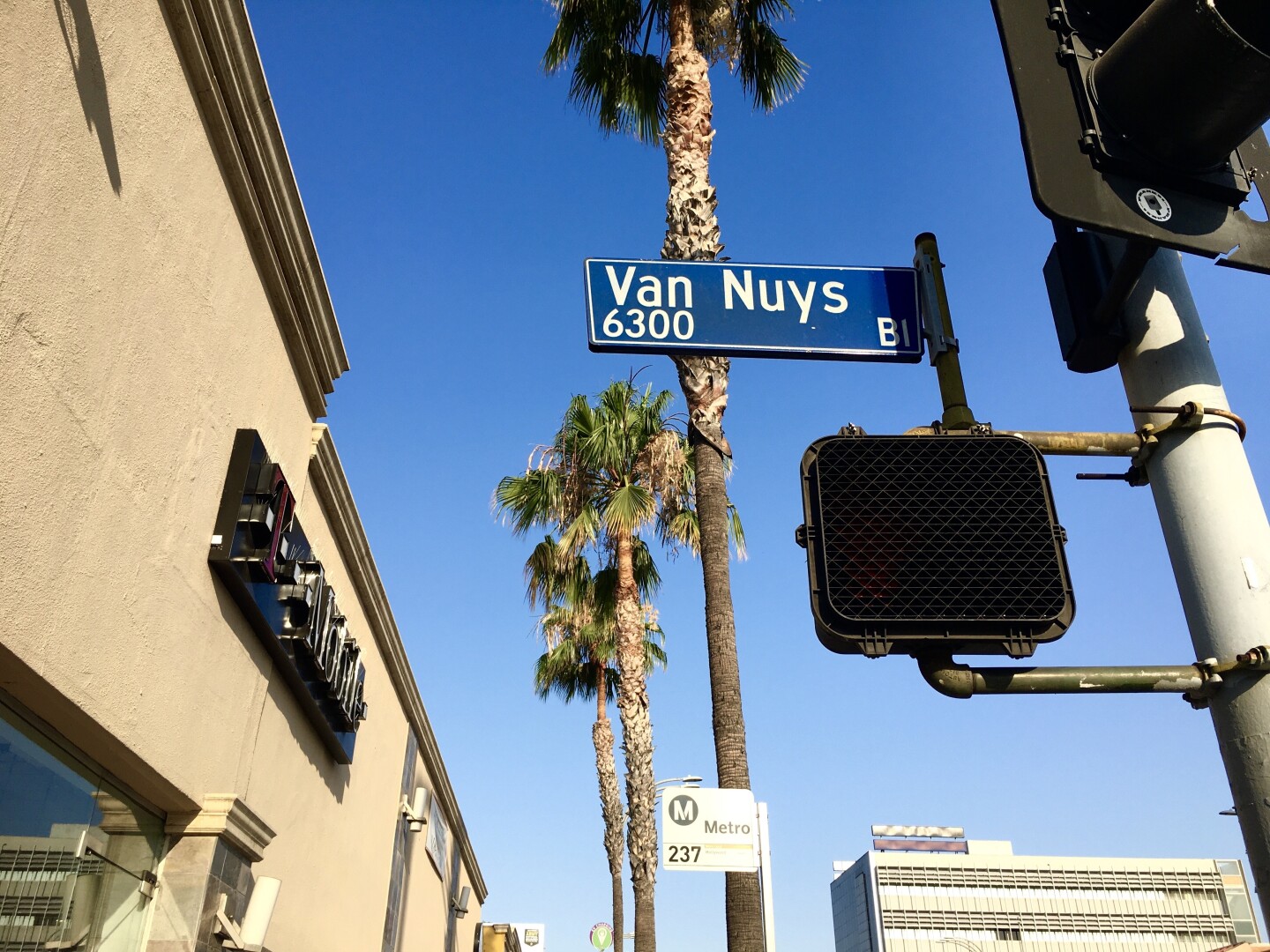 The intersection of Van Nuys and Victory boulevards in Van Nuys, California.