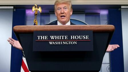 Trump defends his initial pandemic response amid criticism