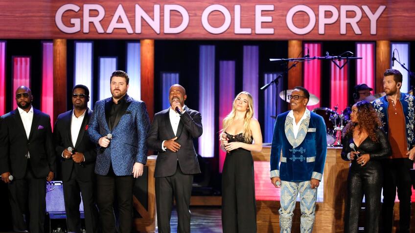 Performers on stage for "An Opry Salute to Ray Charles"
