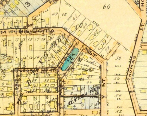 A 1921 real estate map of Ela Park and the surrounding community. Courtesy of the USC Libraries.