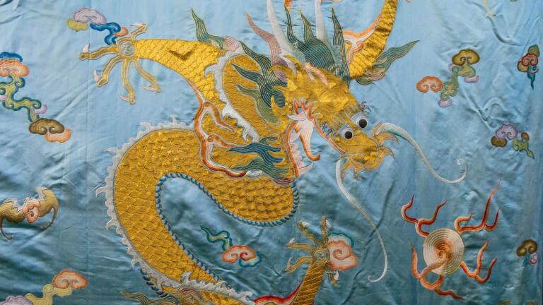 Appraisal:  Chinese Imperial Silk Panel, ca. 1900