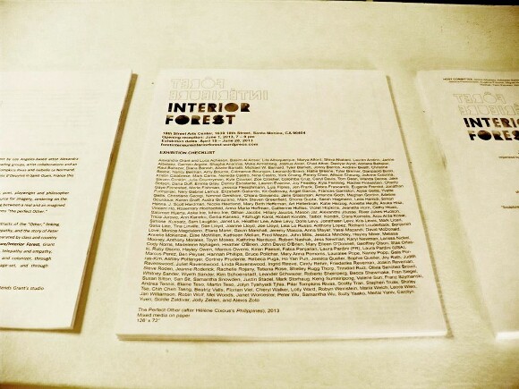 Interior Forest exhibition checklist. | Photo: Emily Butts.