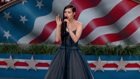 Sofia Carson Performs the National Anthem