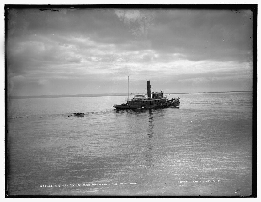 Steam tug, about 1900