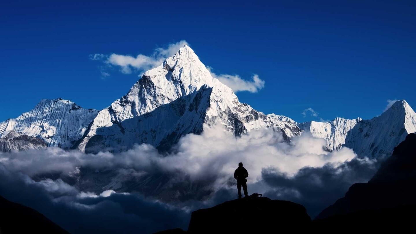 The Himalaya, the highest mountain range on earth.