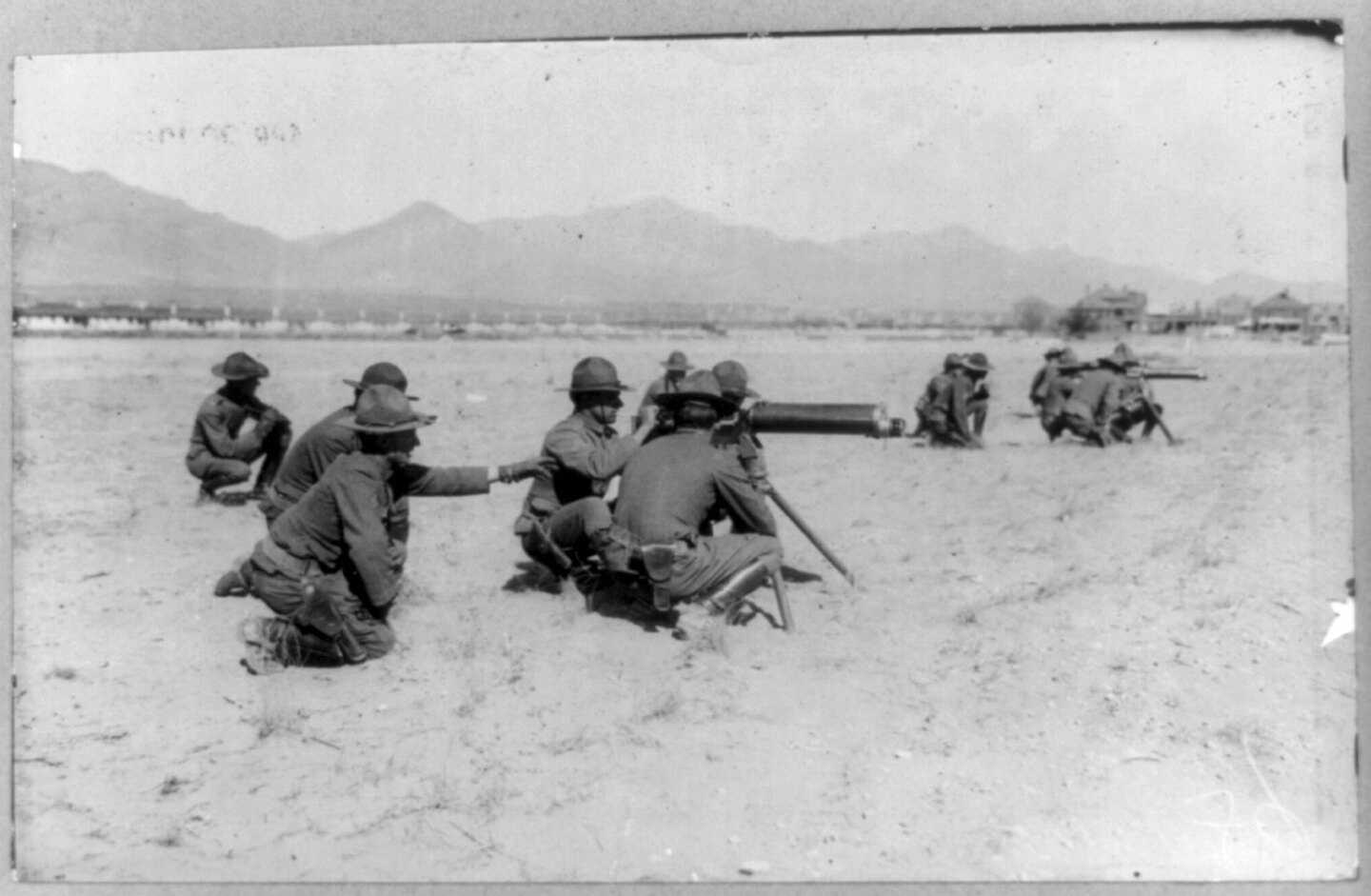 Eighth Machine Gun Cavalry in action on the Mexican border. | Library of Congress