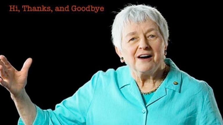 Jean Berko Gleason: Hi, Thanks, and Goodbye
