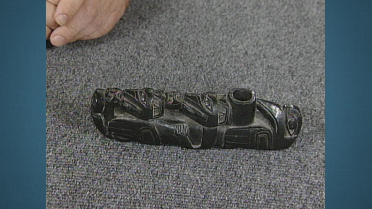 Appraisal: Haida Argillite Pipe, ca. 1850
