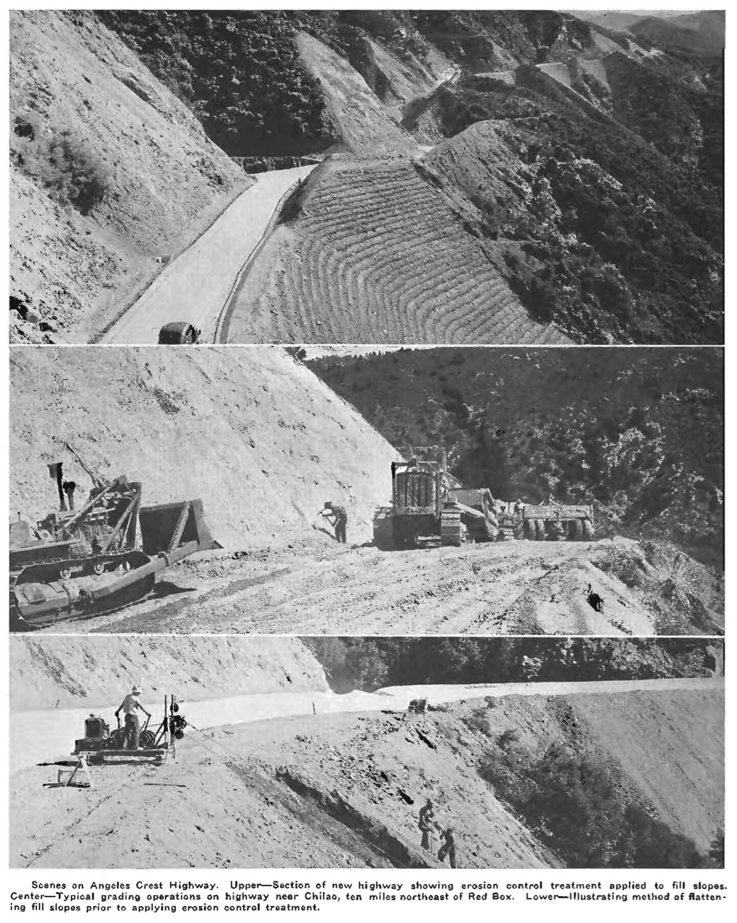 Construction of Angeles Crest Highway
