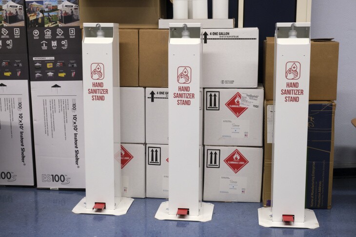 Under terms of the district's reopening plan, L.A. Unified will place hand sanitizer stations in every classroom.