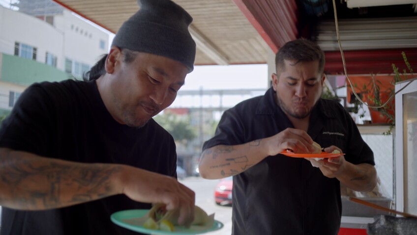 Roy Choi explores Tijuana's incredible variety of nightlife, street food and cultural diversity with chef José Figueroa. Photo courtesy of KCET.