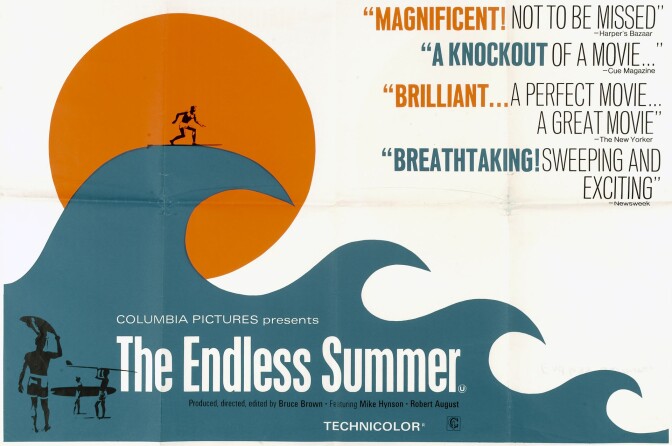 A flyer for "The Endless Summer" | Bruce Brown Films, LLC