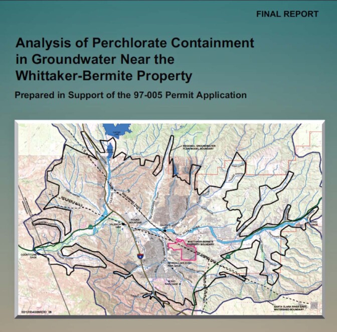 Analysis of Perchlorate Containment by CH2M HILL – 2004