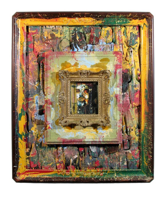 Esteban Bojorquez, Portrait of Dr. Fez, ca. 1984 / Wall hanging drawing/assemblage, 36 in. x 29 in. x 3 in. | Courtesy of CSUN.