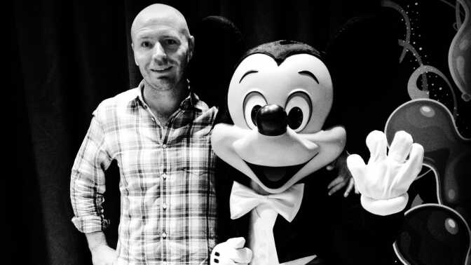 Forrest Prull and Mickey Mouse