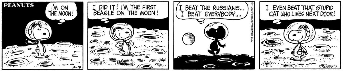 Snoopy space comic | Courtesy of Peanuts Worldwide