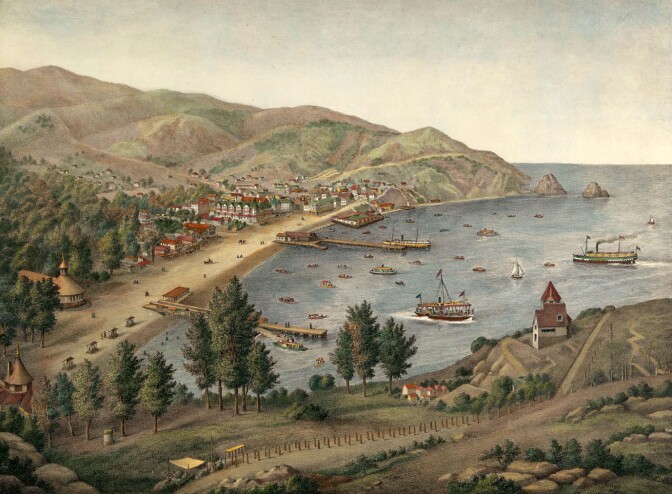 View of Avalon Bay, Santa Catalina Island, circa 1905