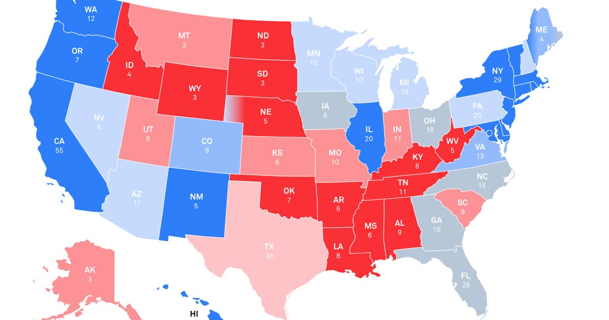 270 To Win Prediction Map Make Electoral College Vote Predictions With Pbs Newshour's Interactive Map  | Ballot Brief | Pbs Socal