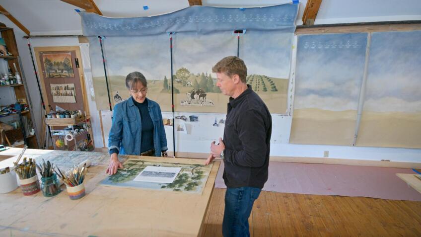 E25 | Westford Historic Renovation | Mural on the Wall