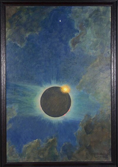 Howard Russell Butler California Solar Eclipse, 1923 Oil on Canvas 49 x 33-1/2 inches | Collection of The Buffalo Museum of Science, Buffalo, NY
