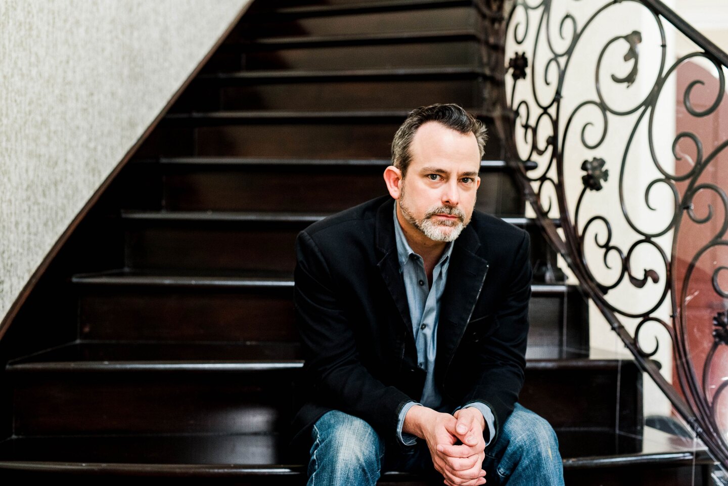 Composer Geoff Zanelli at the piano