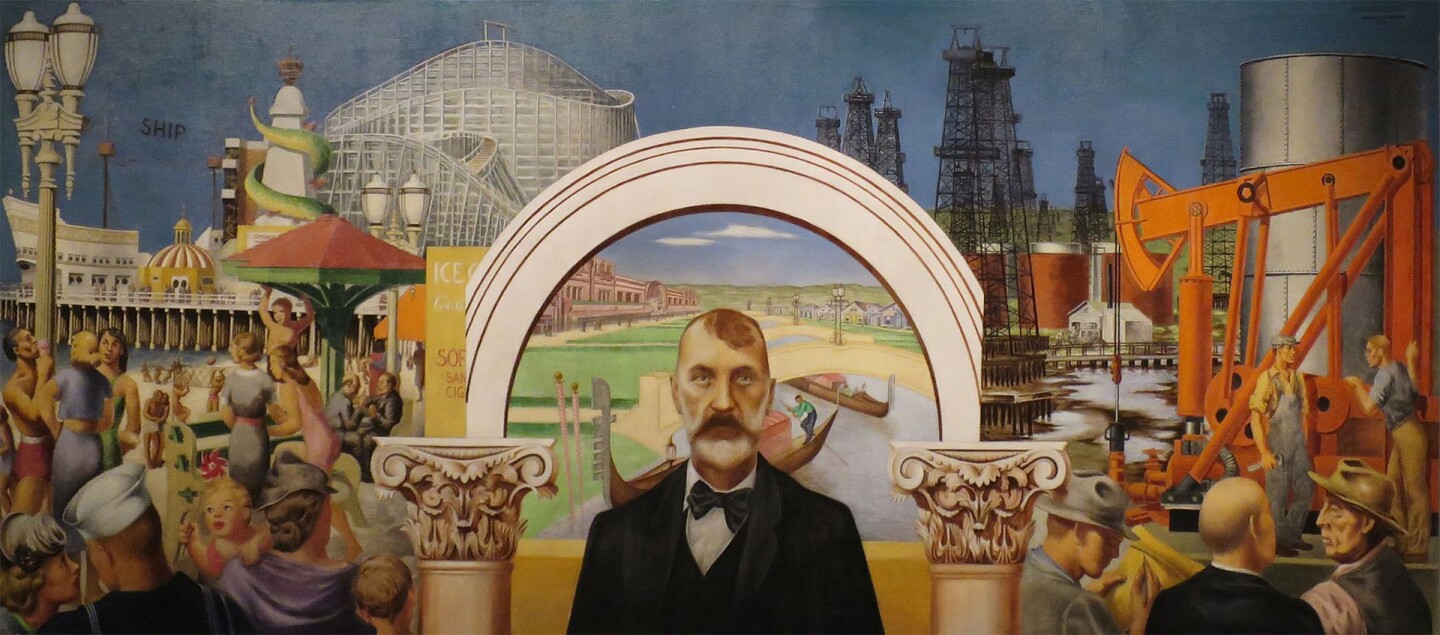 "Abbot Kinney and the Story of Venice" by Edward Biberman, 1941 | Public domain