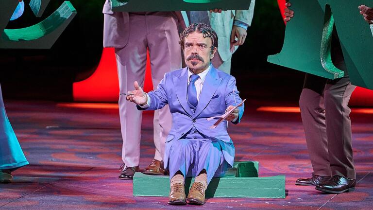 Malvolio (Peter Dinklage) Attempts to Woo Olivia (Sandra Oh)