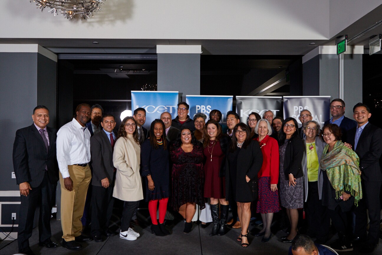 Local Heroes Honorees and the KCET & PBS SoCal Community Advisory Board at the Holiday Community Celebration Dinner in Downtown LA on Dec. 10, 2019.