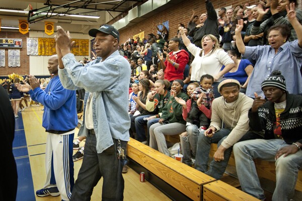 Trent Chatham and Husky fans | Photograph by Douglas McCulloh