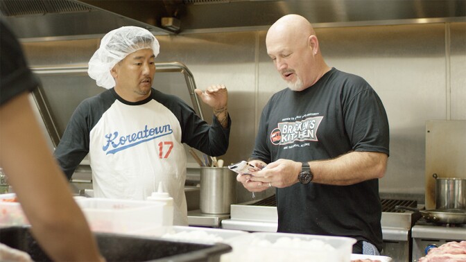 Bill Bracken of Bracken's Kitchen and Roy Choi | Still from "Broken Bread"