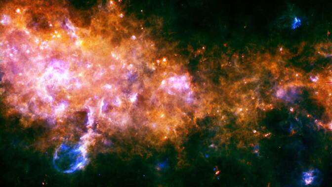 The region of the Milky Way galaxy in the Eagle constellation taken by NASA Herschel | JPL, ESA/Hi-GAL Consortium
