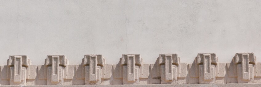 Detail of the Hollyhock House | Still from FLW AB s9