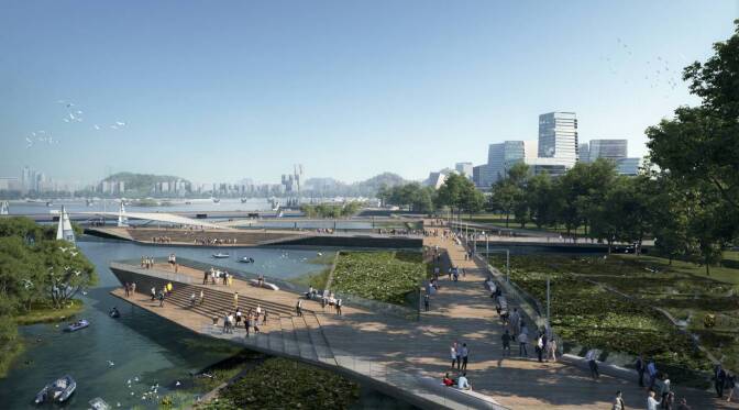 A rendering of Net City, technology company Tencent's planned new smart city in Shenzhen, China. | Handout pic from NBBJ via Thomson Reuters Foundation