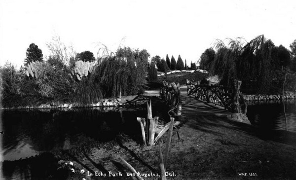 Echo Park, circa 1895. Photo by W. H. Fletcher, courtesy of the W.H. Fletcher Collection, California State Library