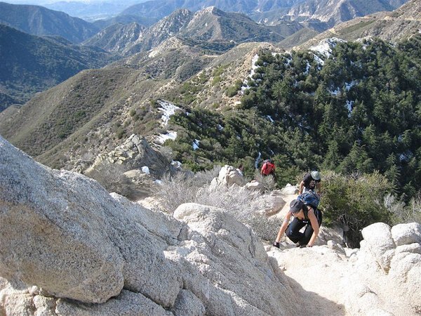 Hiking up Strawberry Peak in the San Gabriel Mountains