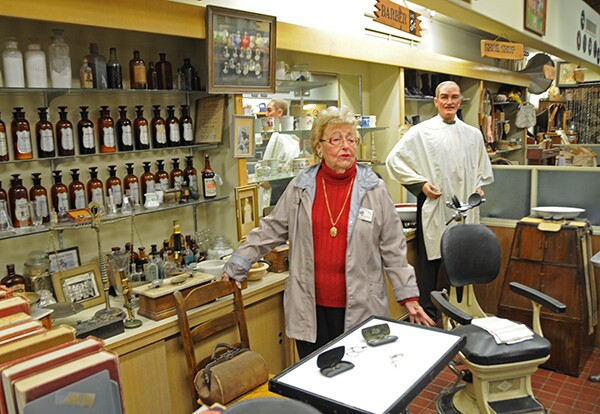 Donna Crippen describes the contents available in the Pharmacy exhibit