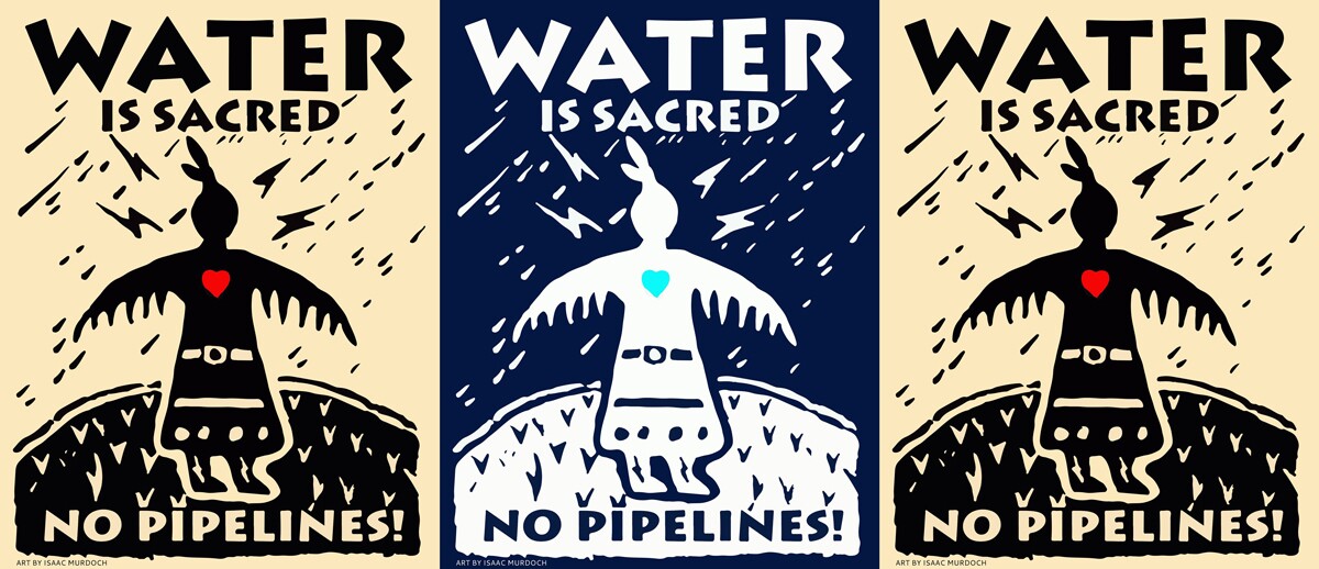 Thunderbird Woman opposes DAPL | Artwork: Isaac Murdoch