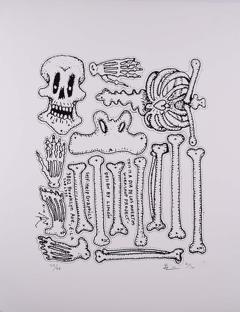 “Day of the Dead” by Leo Limon (1981 Commemorative Dia de Los Muertos Print) | Courtesy of Self Help Graphics & Art